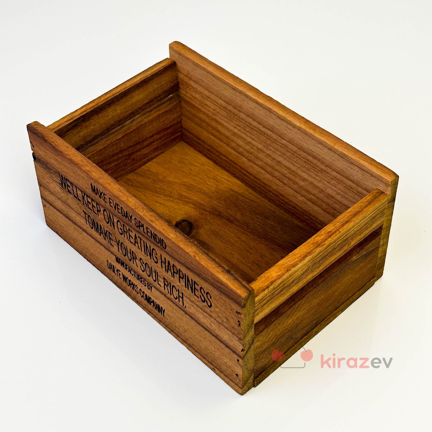 Küçük Akasya Ahşap Dekoratif Kasa