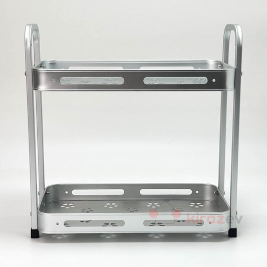 2 Katlı Alüminyum Mutfak ve Banyo Düzenleme Rafı