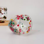 Çiçekli Çift Cidarlı Cam Bardak 250ml