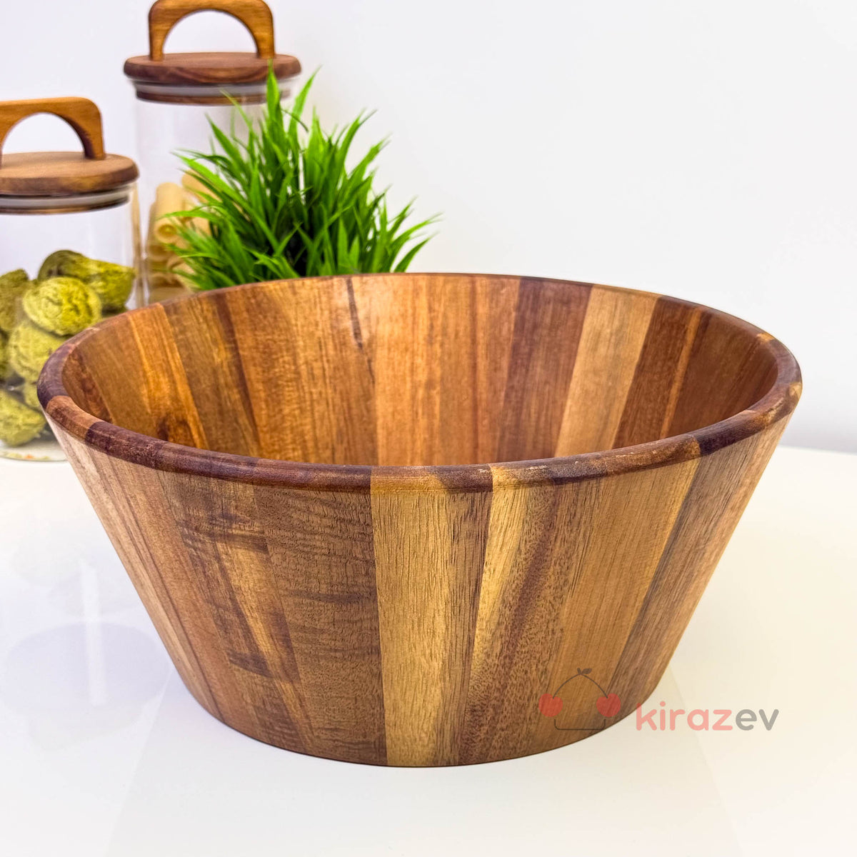 Akasya Ahşap Kase | Doğal & Şık Servis Kasesi