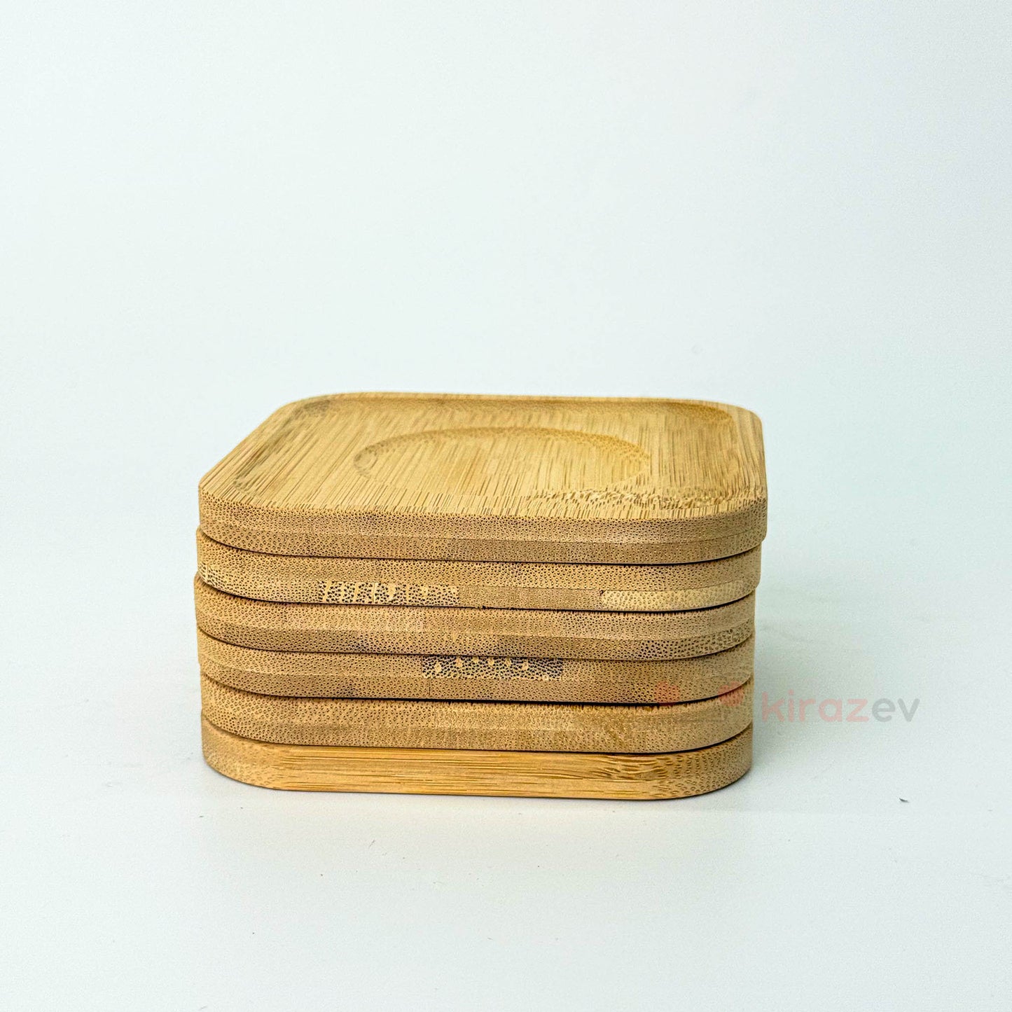 Kare Bambu Bardak Altlığı 6'lı