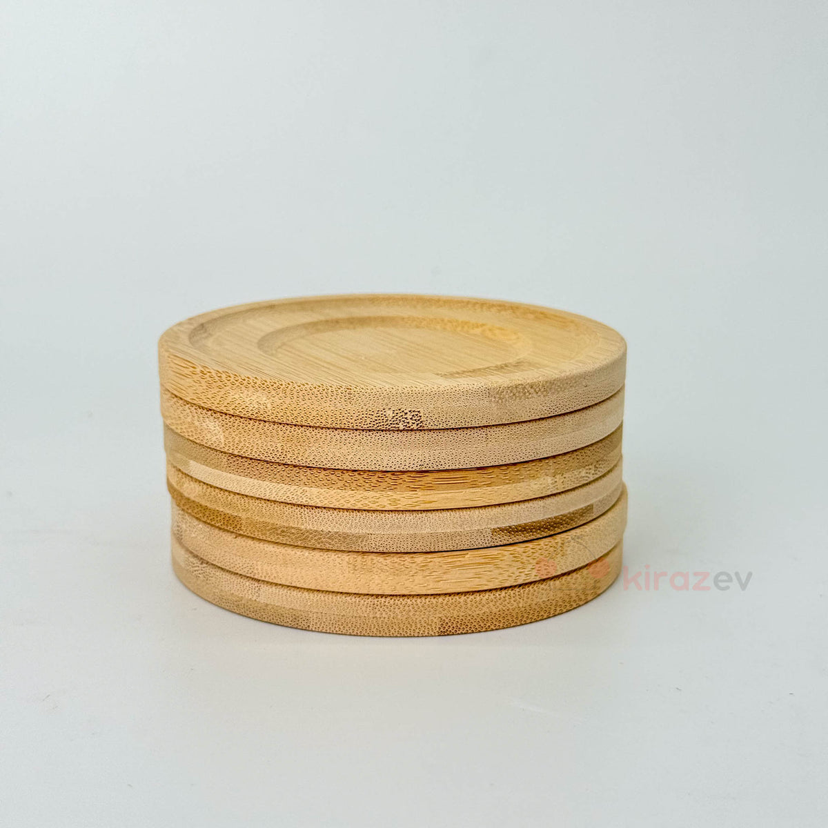 Yuvarlak Bambu Bardak Altlığı 6'lı