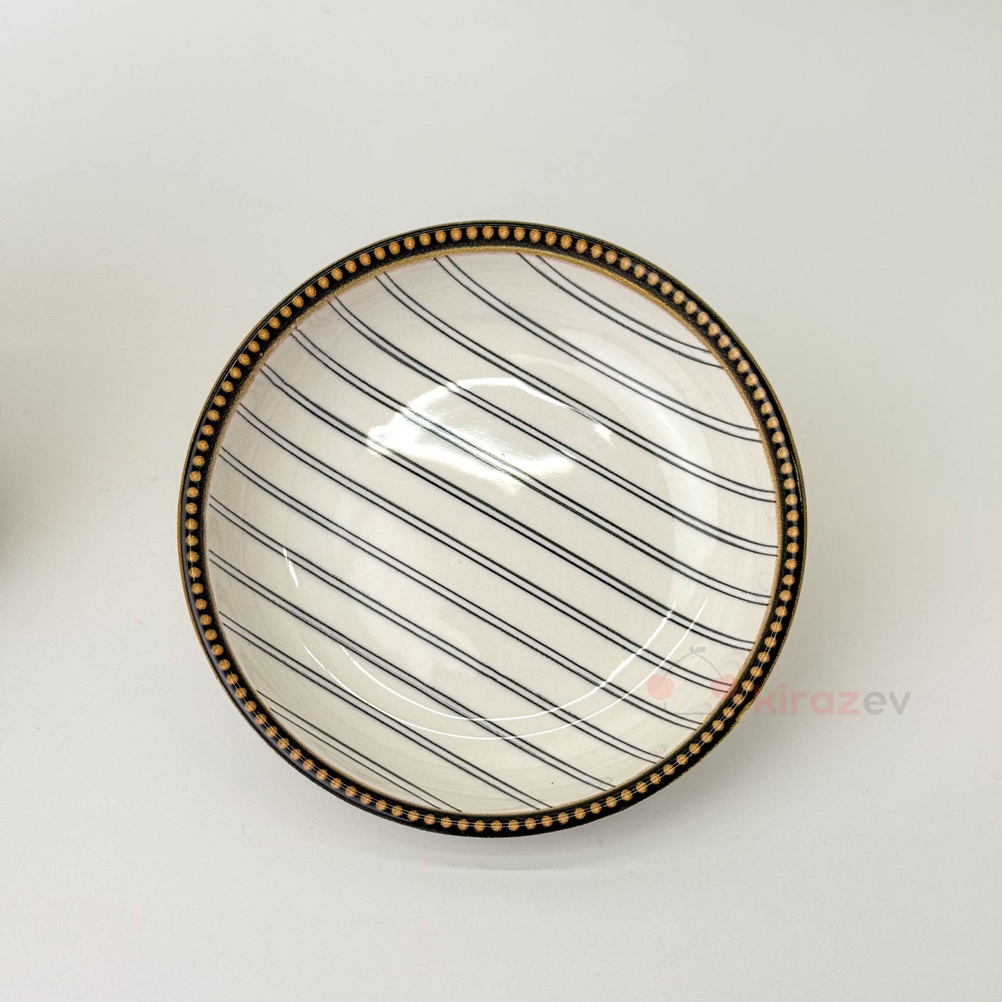 Çizgili Seramik Çerezlik Takımı 6'lı