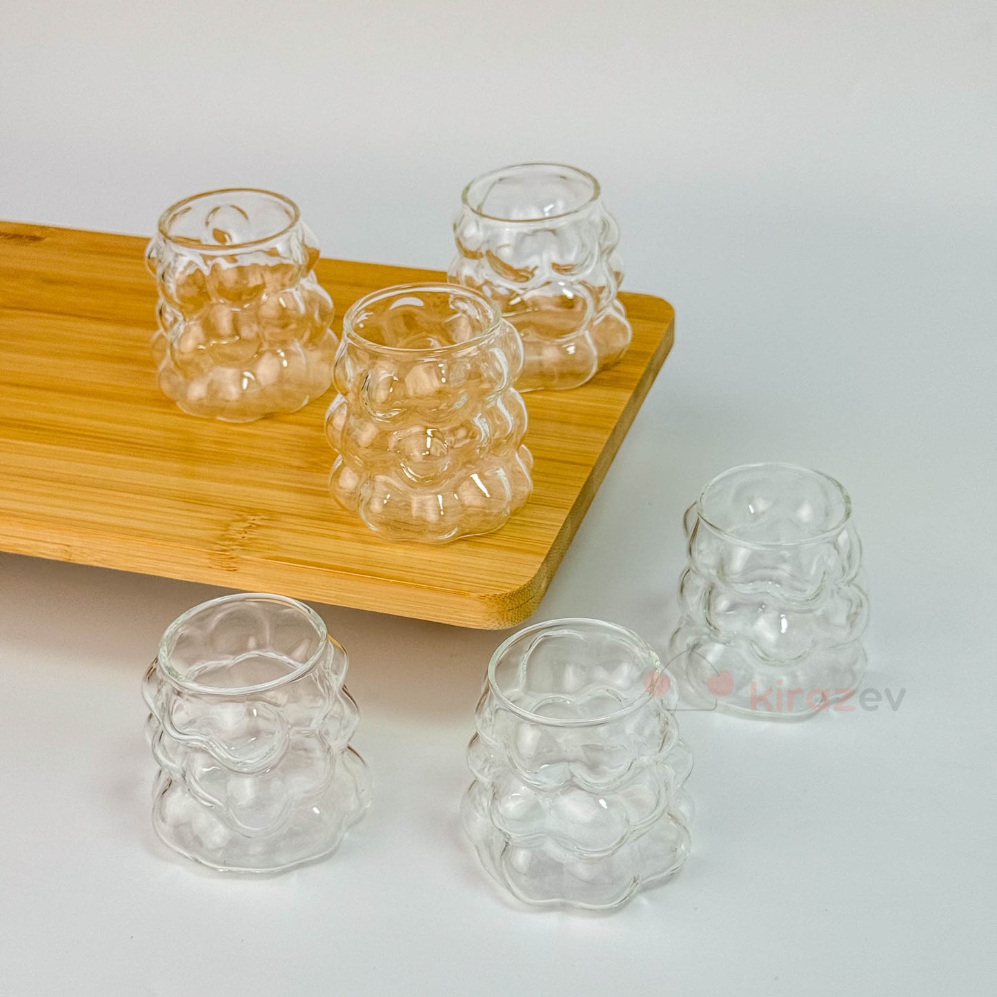 Üzüm Kahve Yanı Cam Bardak 6'lı