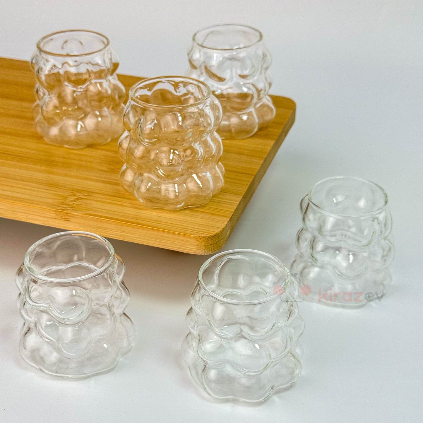 Üzüm Kahve Yanı Cam Bardak 6'lı