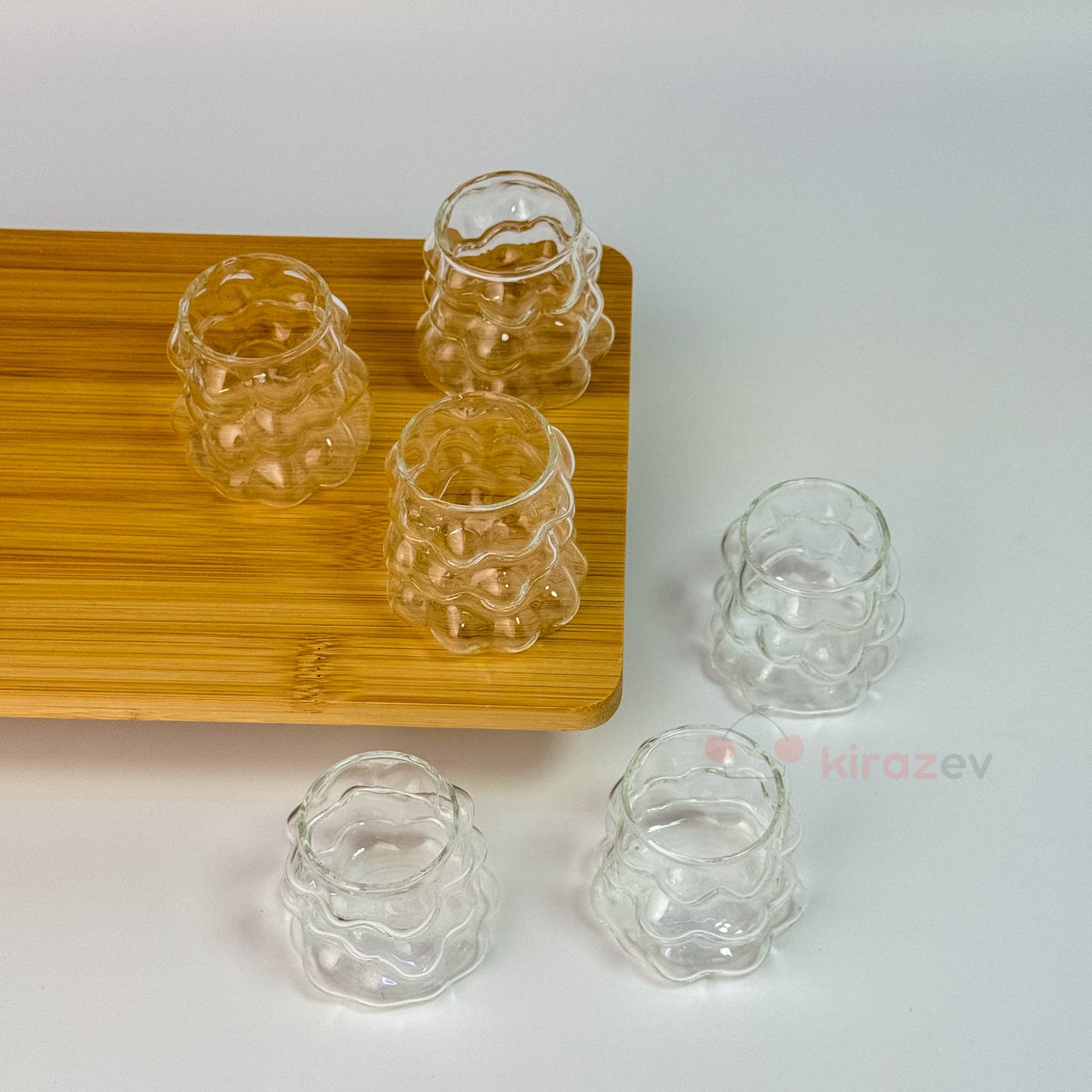 Üzüm Kahve Yanı Cam Bardak 6'lı