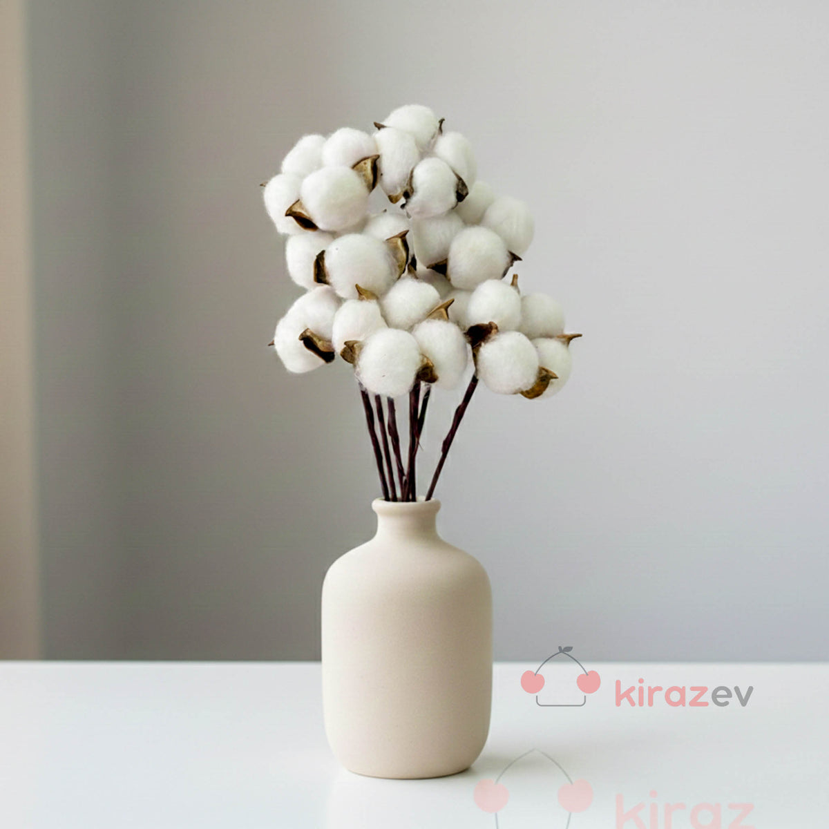 Dekoratif Pamuk Dalı 8'li