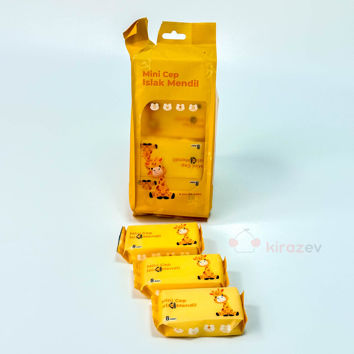 Mini Cep Islak Mendil Turuncu 8'li