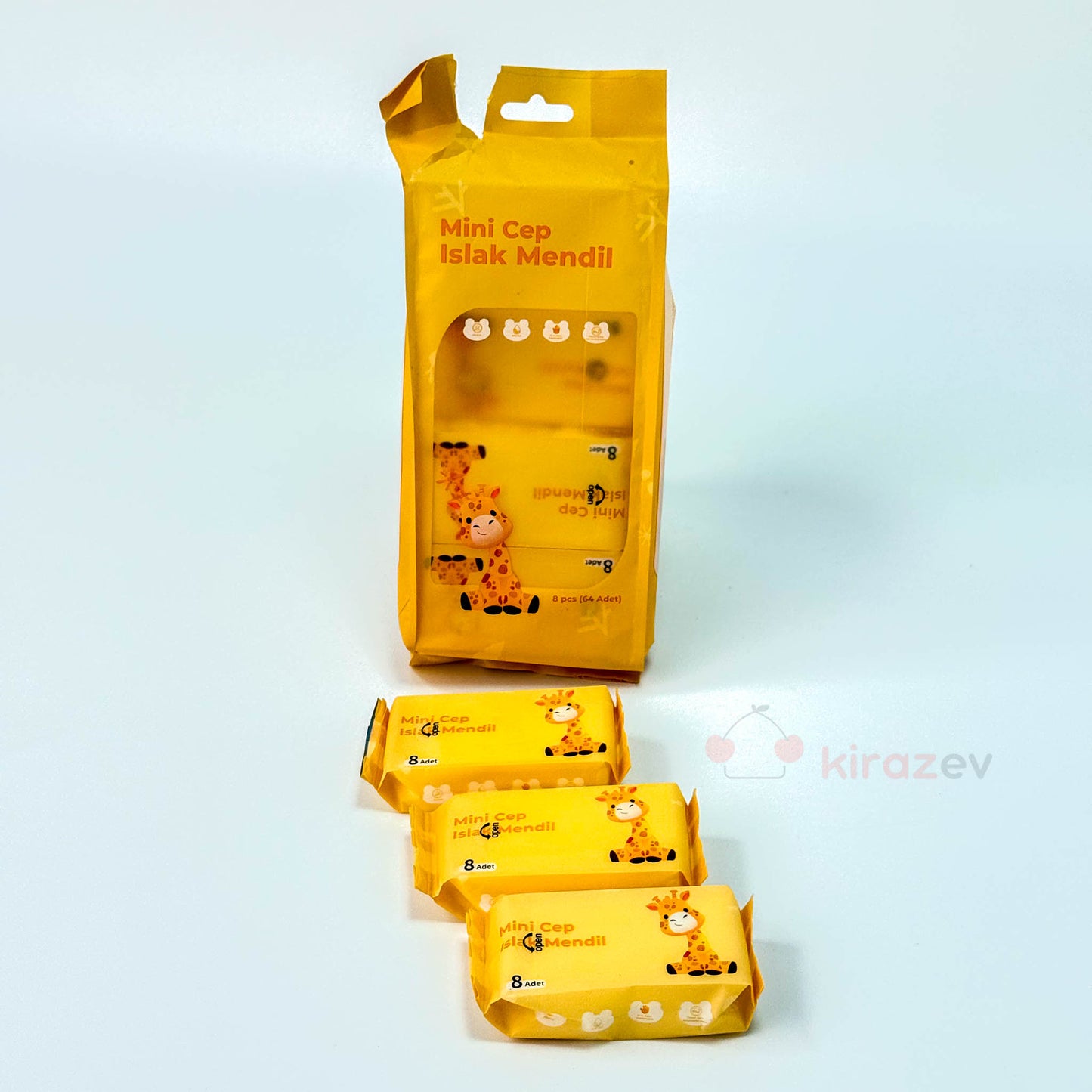 Mini Cep Islak Mendil Turuncu 8'li