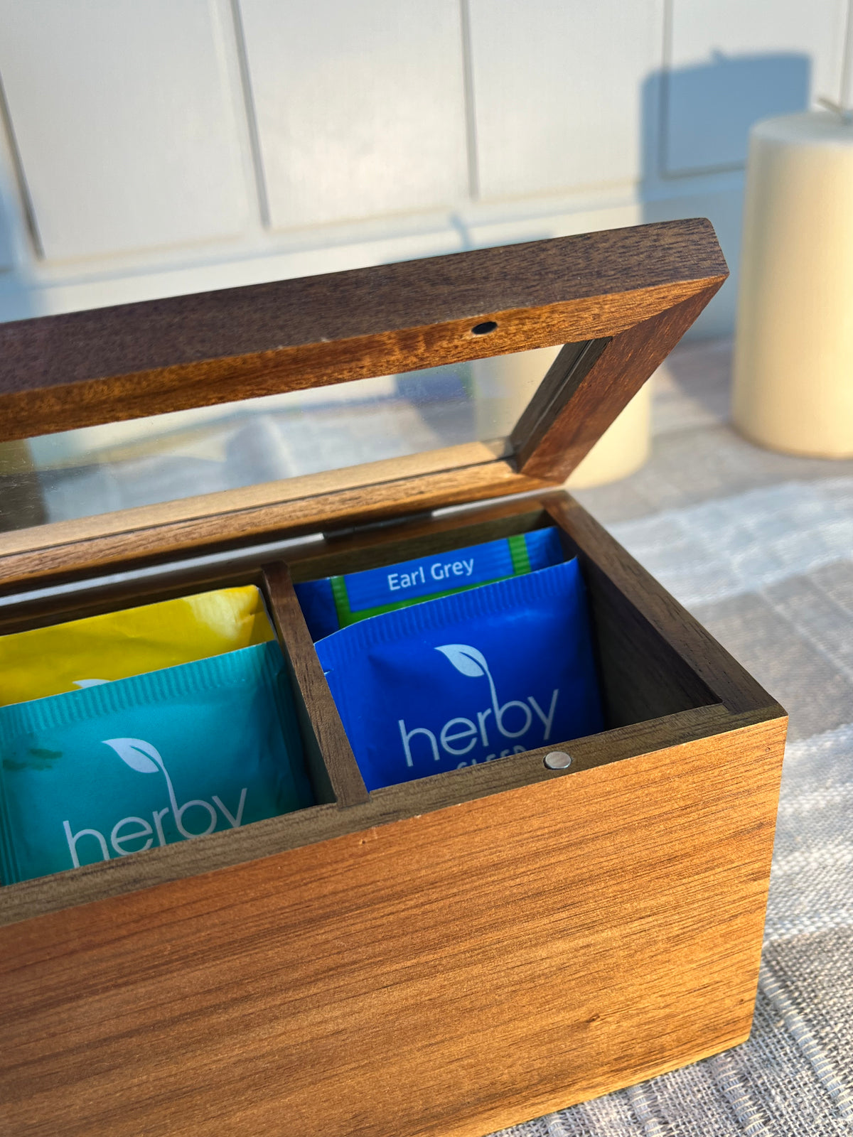 Akasya 4 Bölmeli Çay Kutusu