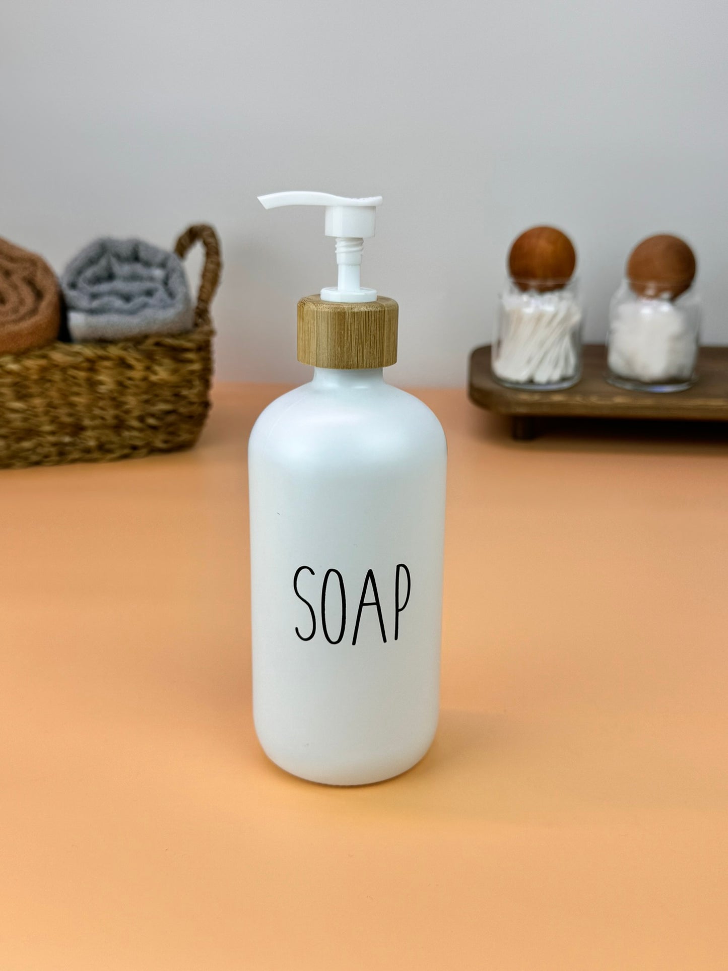 Soap Beyaz Cam Sıvı Sabunluk