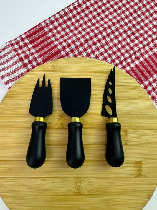 Kitchen Tools 3'lü Siyah Peynir Bıçağı