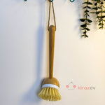 Ahşap Saplı Yuvarlak Temizlik Fırças