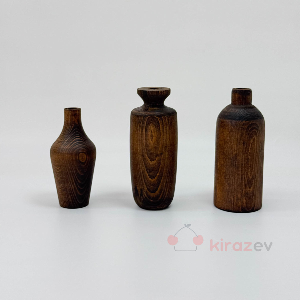 Ahşap Vazo Seti 3'lü
