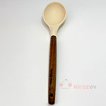 Akasya Saplı Silikon Servis Kaşığı - Krem