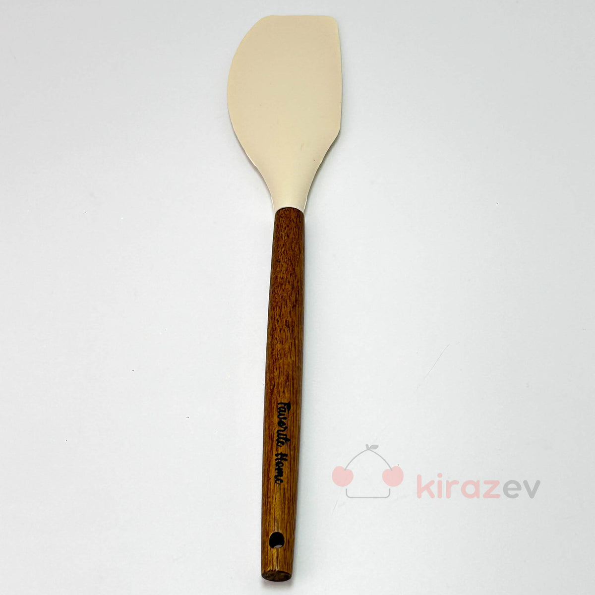 Akasya Saplı Silikon Spatula Krem