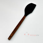Akasya Saplı Silikon Spatula Siyah