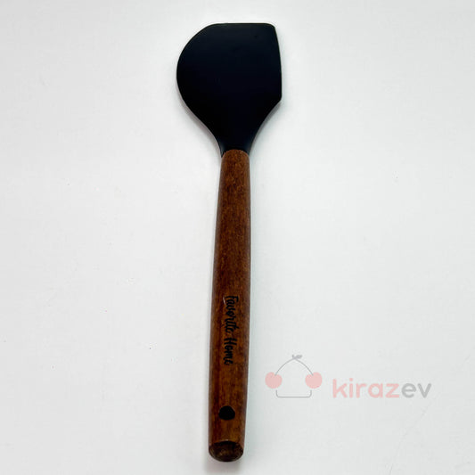 Akasya Saplı Silikon Spatula Siyah
