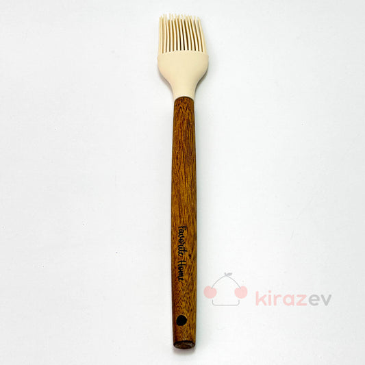 Akasya Saplı Silikon Yumurta Fırçası – Krem