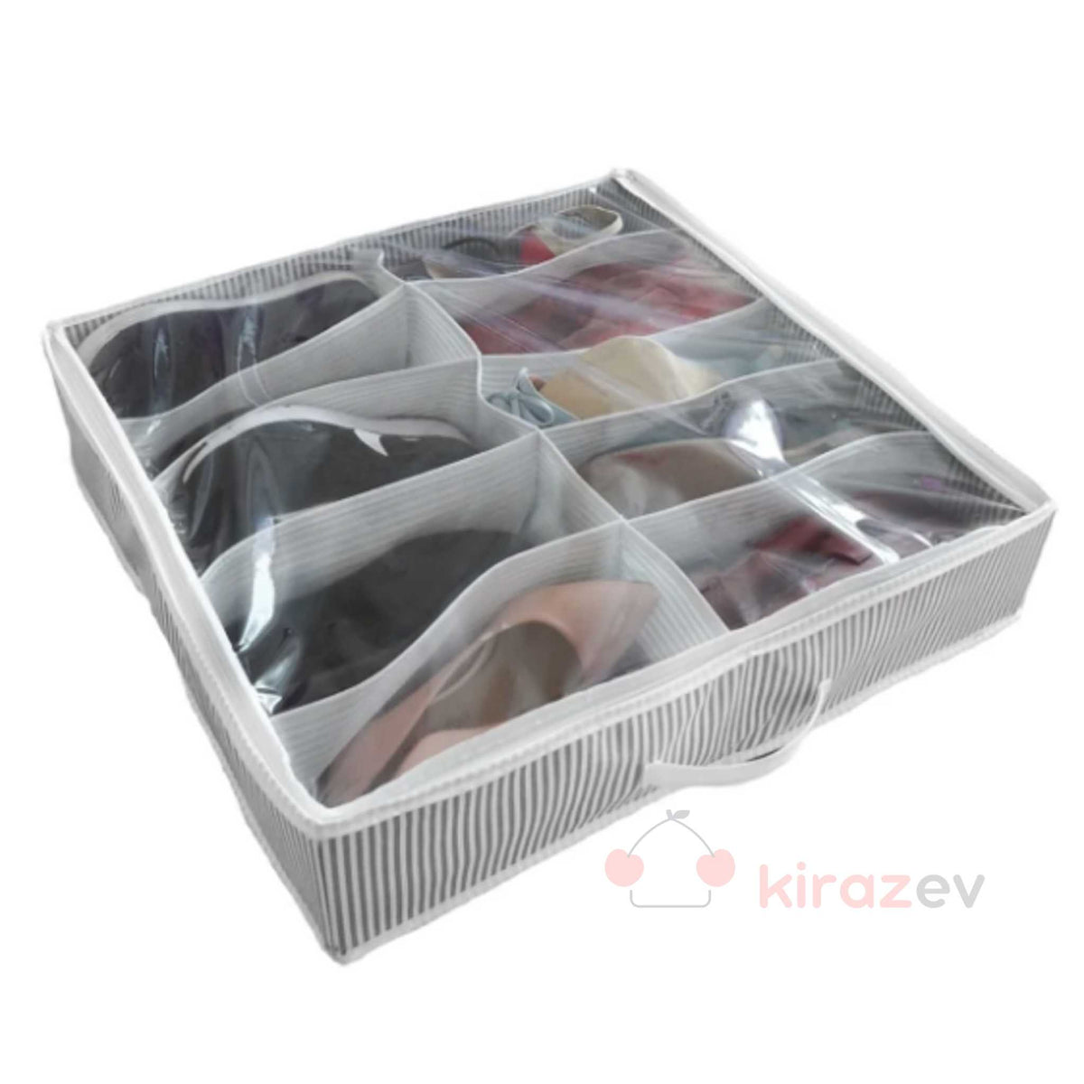 10 Gözlü Ayakkabı Düzenleyici – Şeffaf Kapaklı Saklama Kutusu