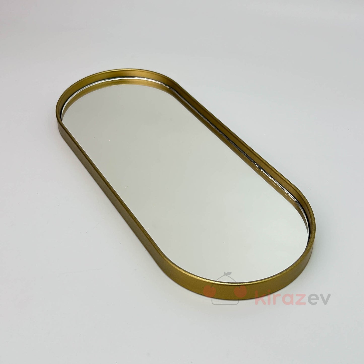 Aynalı Altın Sunumluk – Modern ve Minimal Dekoratif Tepsi