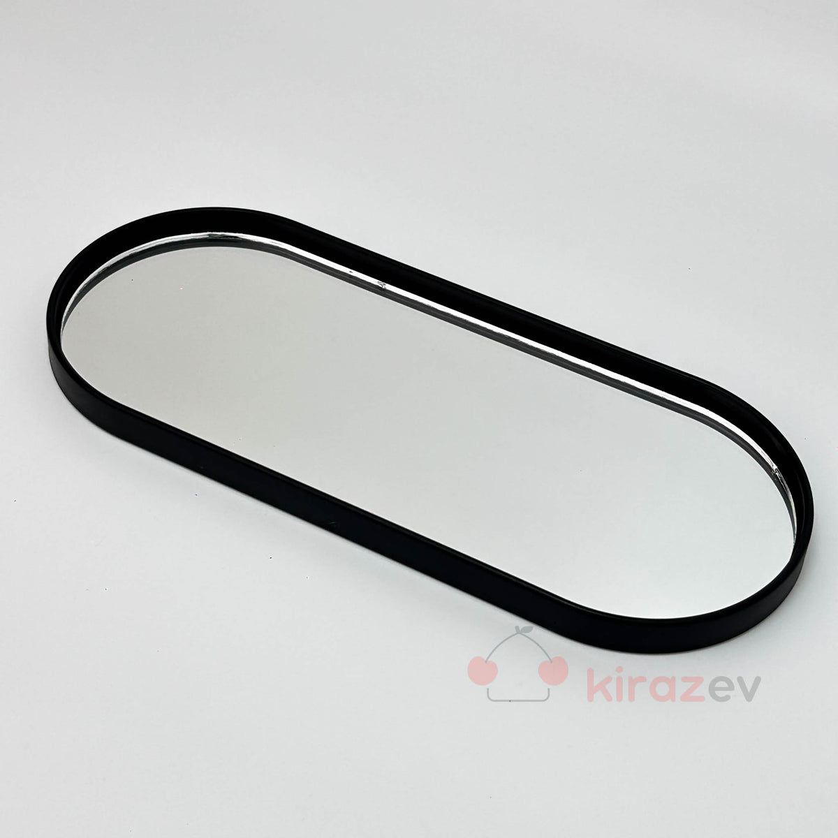 Aynalı Siyah Sunumluk – Modern ve Minimal Dekoratif Tepsi