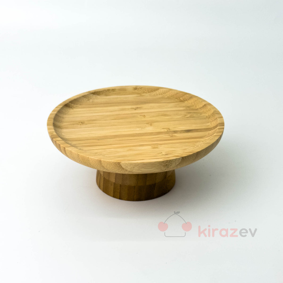 Bambu Ayaklı Sunumluk – Yuvarlak Servis Standı
