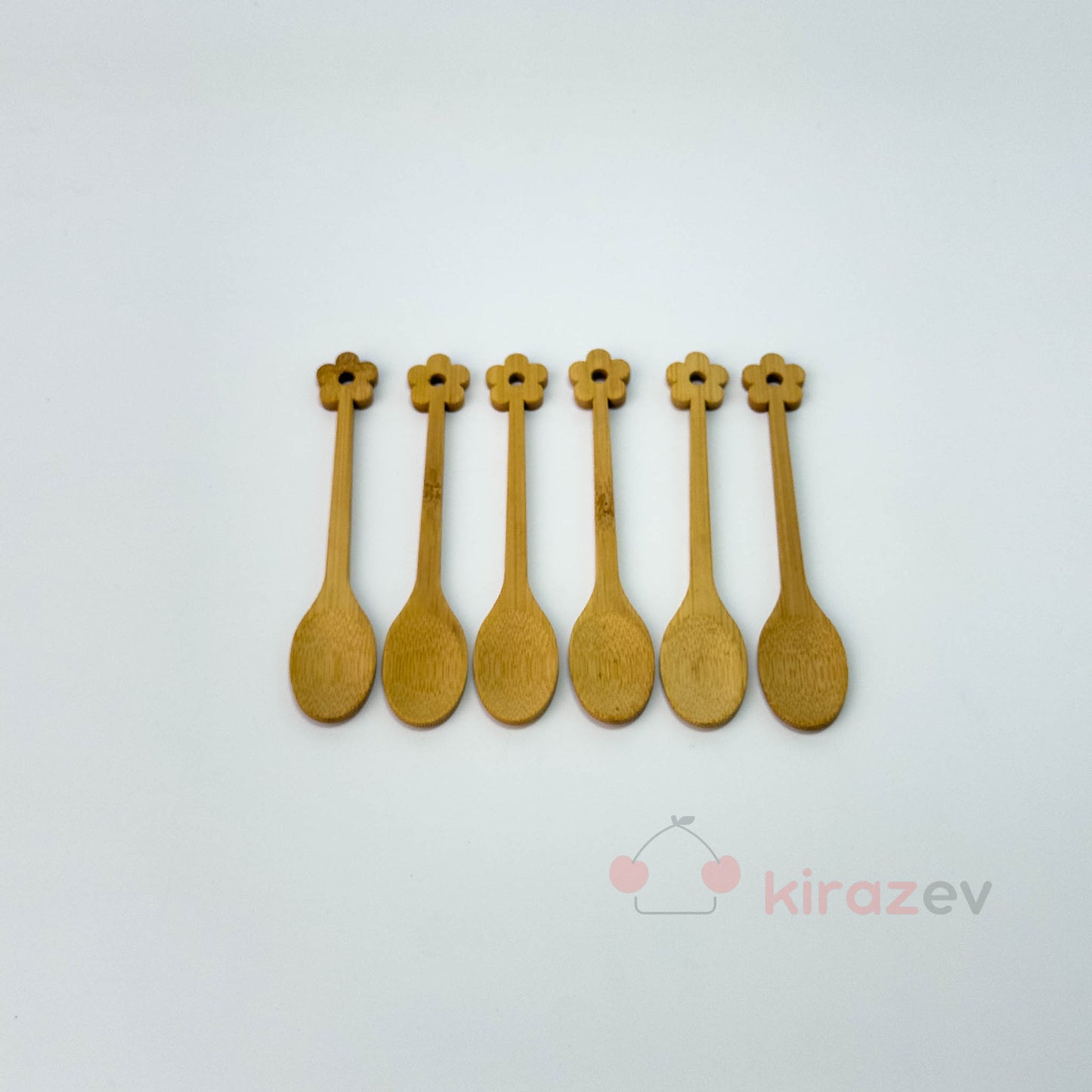 Bambu Çiçek Saplı 6’lı Çay Kaşığı Seti