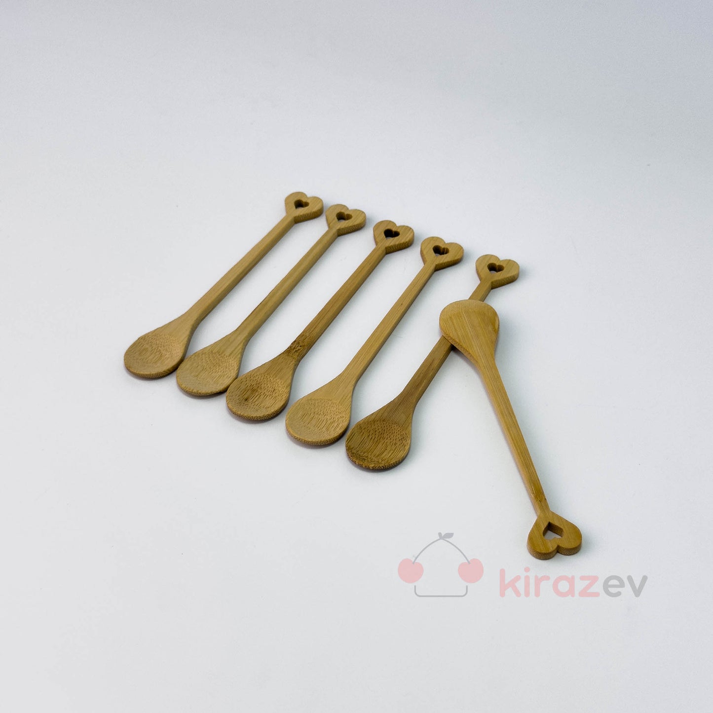 Bambu Çiçek Saplı 6’lı Çay Kaşığı Seti