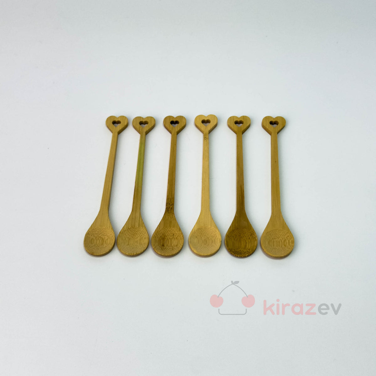 Bambu Çiçek Saplı 6’lı Çay Kaşığı Seti