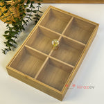 Bambu Kapaklı 6 Bölmeli Çerezlik