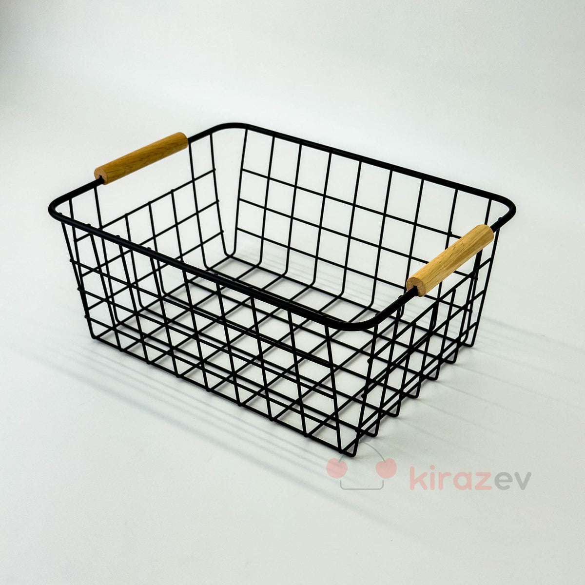 Bambu Kulplu Metal Sepet