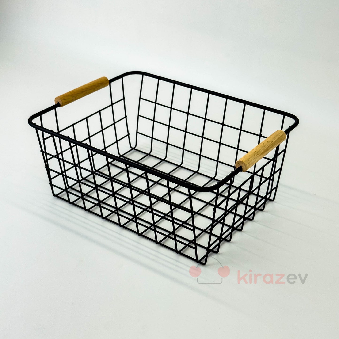 Bambu Kulplu Metal Sepet