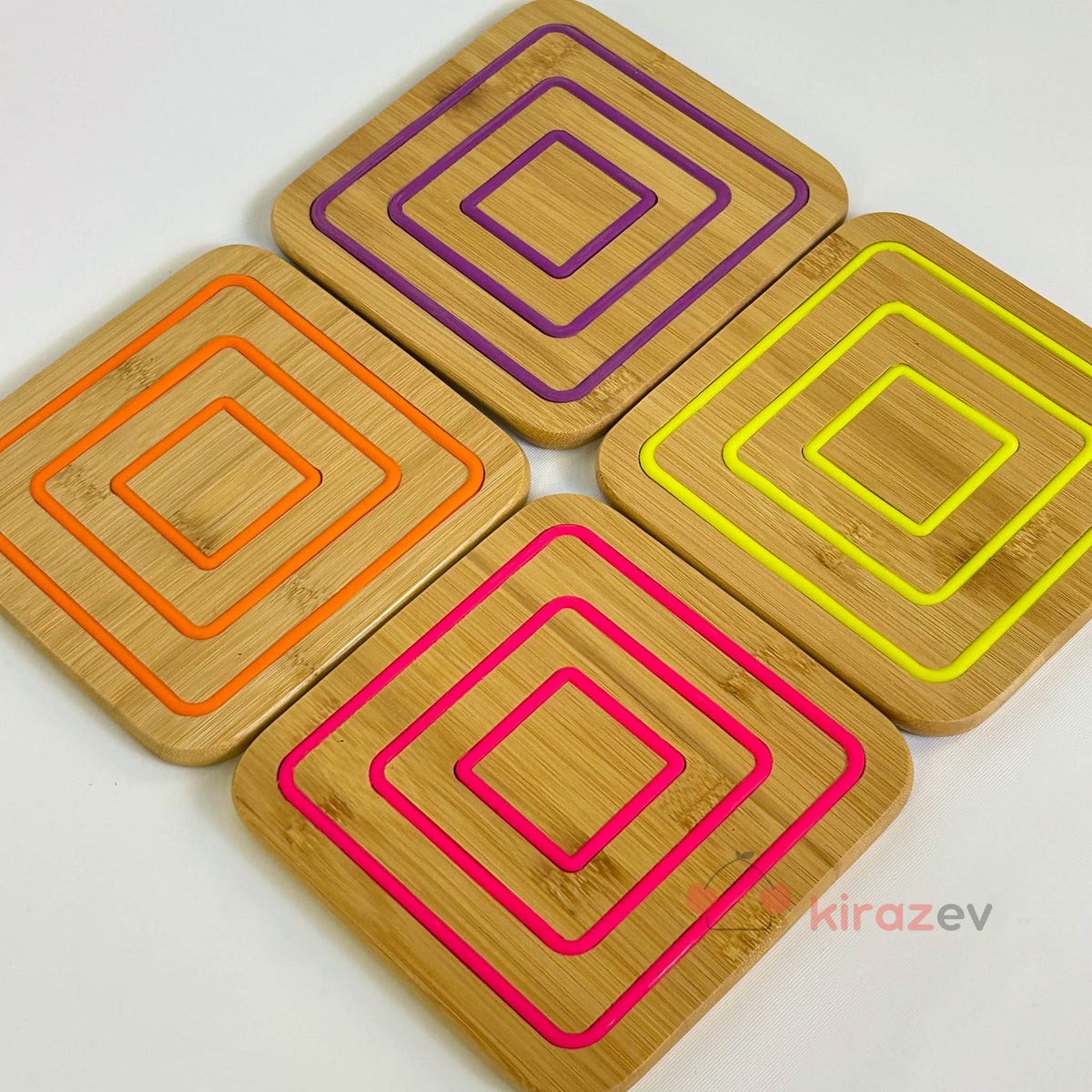 Bambu Nihale Kare Silikonlu (17x17 cm)