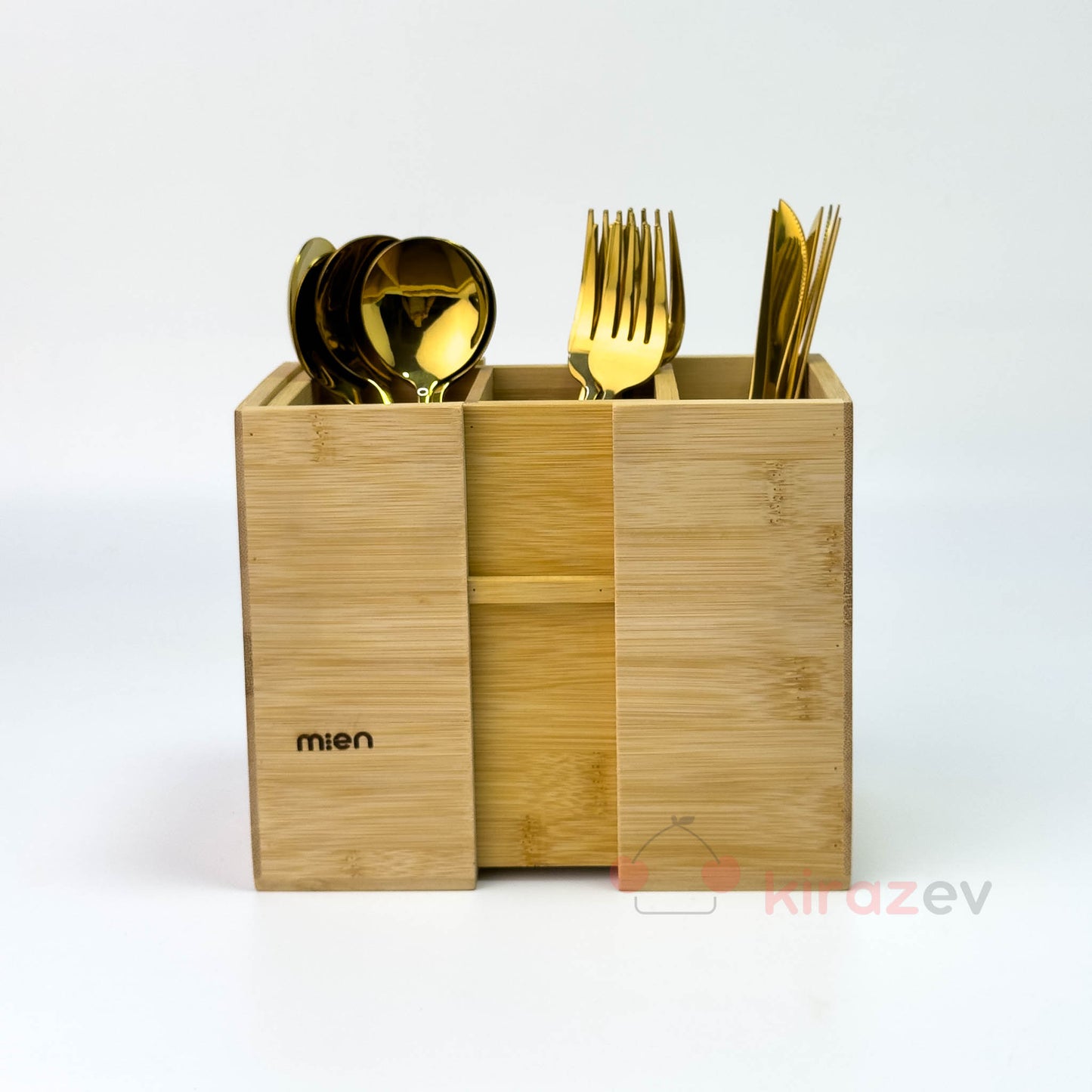 Bambu Sürgülü Dik Kaşıklık