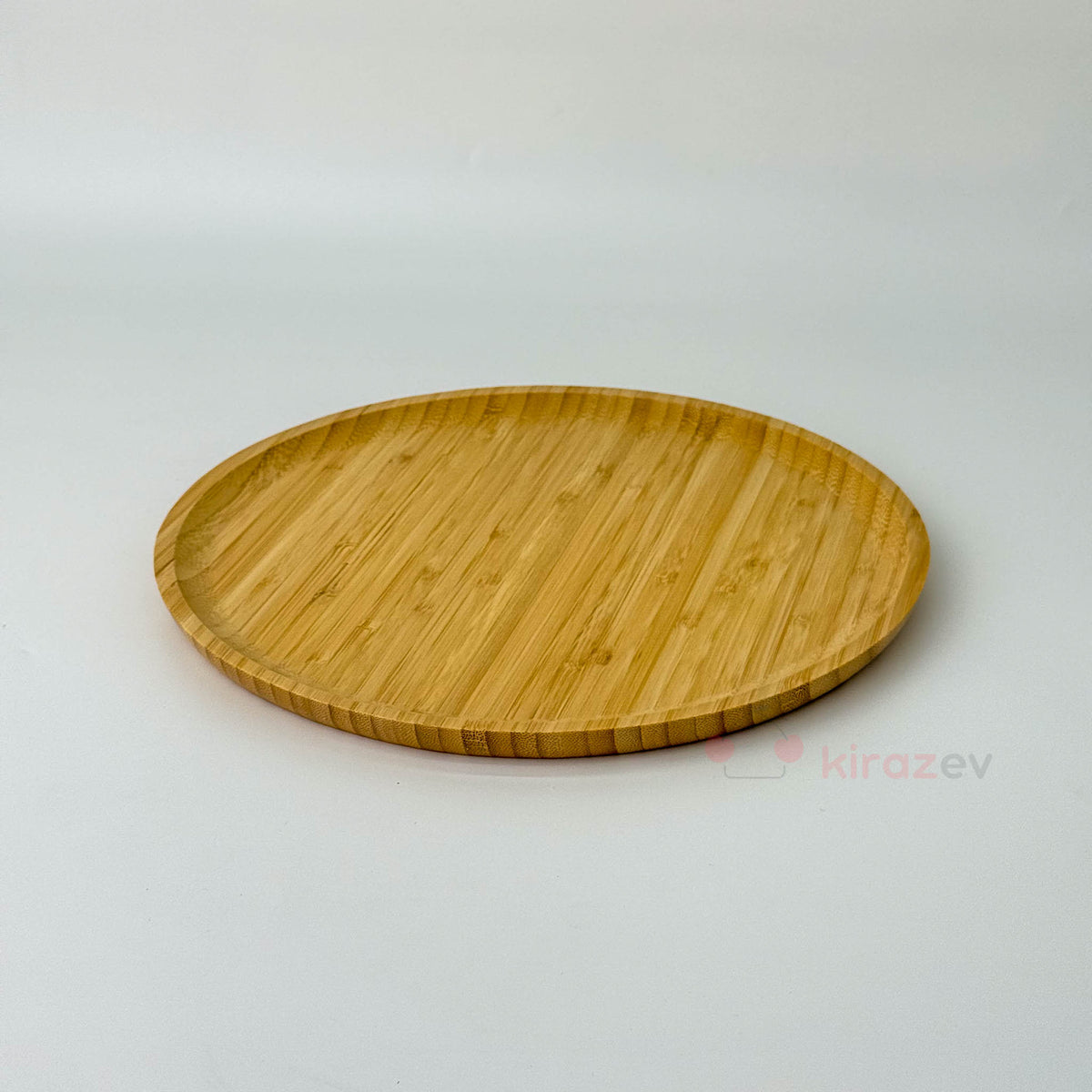 Yuvarlak Bambu Sunum Tepsisi