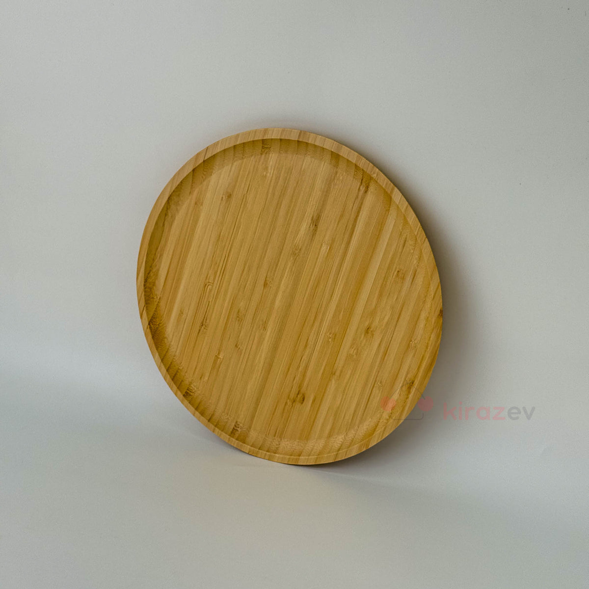 Yuvarlak Bambu Sunum Tepsisi