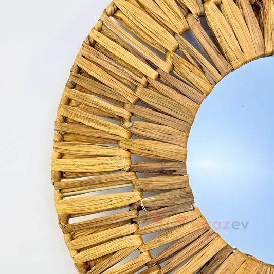 Bohem Hasır Örgü Ayna