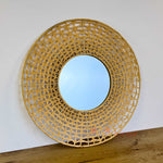 Bohem Örgü Rattan Ayna
