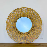 Bohem Örgü Rattan Ayna