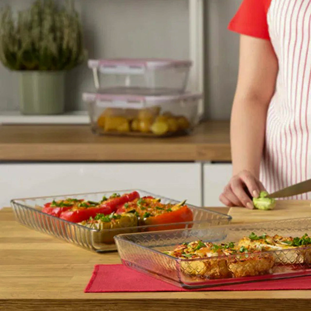 Paşabahçe Borcam Dikdörtgen Fırın Tepsisi 2850 cc