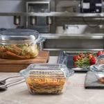 Paşabahçe Borcam Kapaklı Kare Tencere 1870 cc