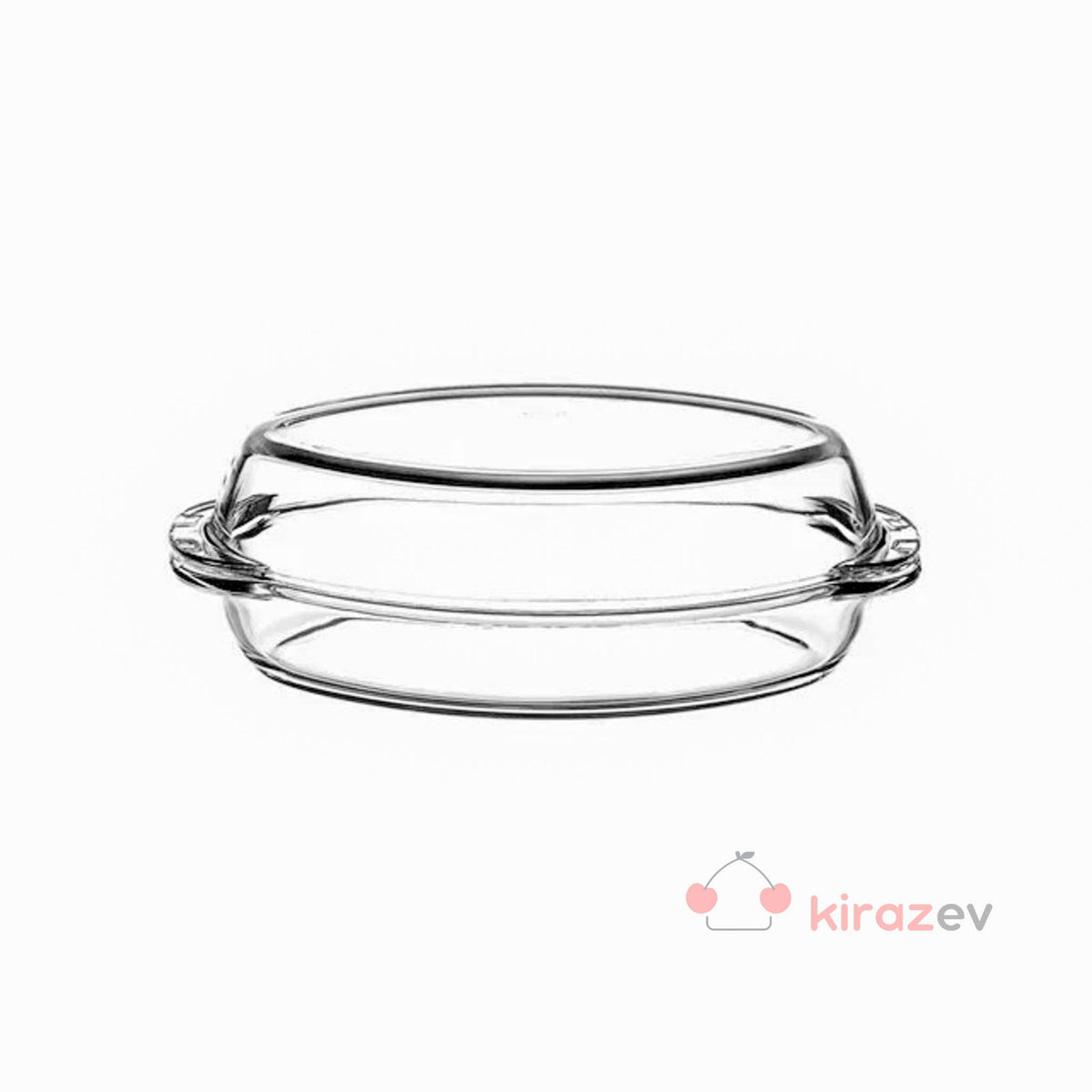 Paşabahçe Borcam Kapaklı Oval Tencere 1800 cc - Kiraz Ev
