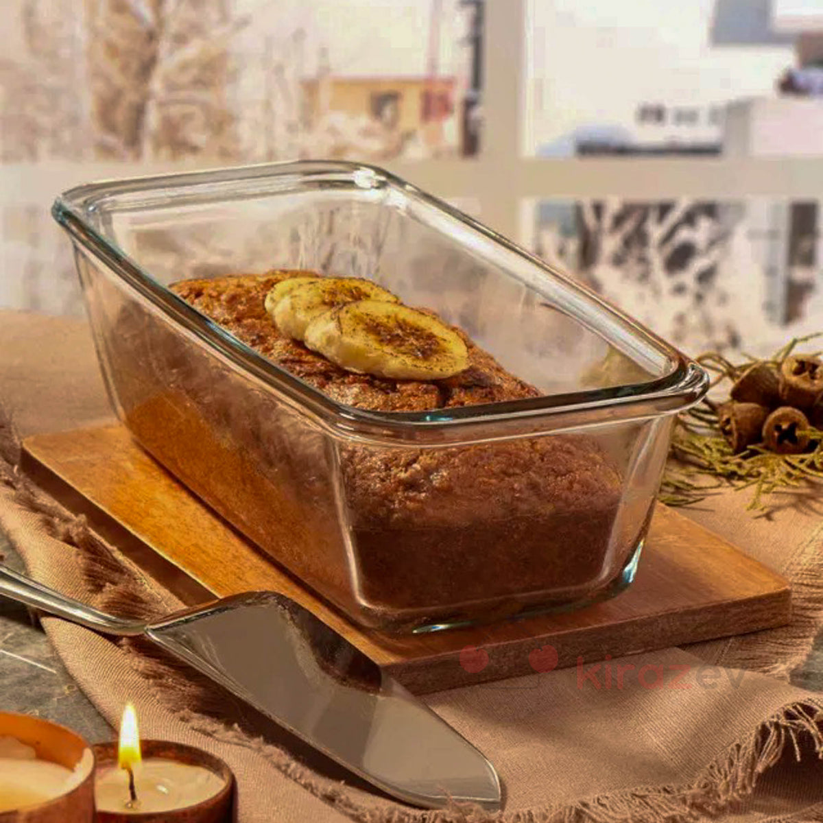 Paşabahçe Borcam Dikdörtgen Kek Kalıbı 1630 cc