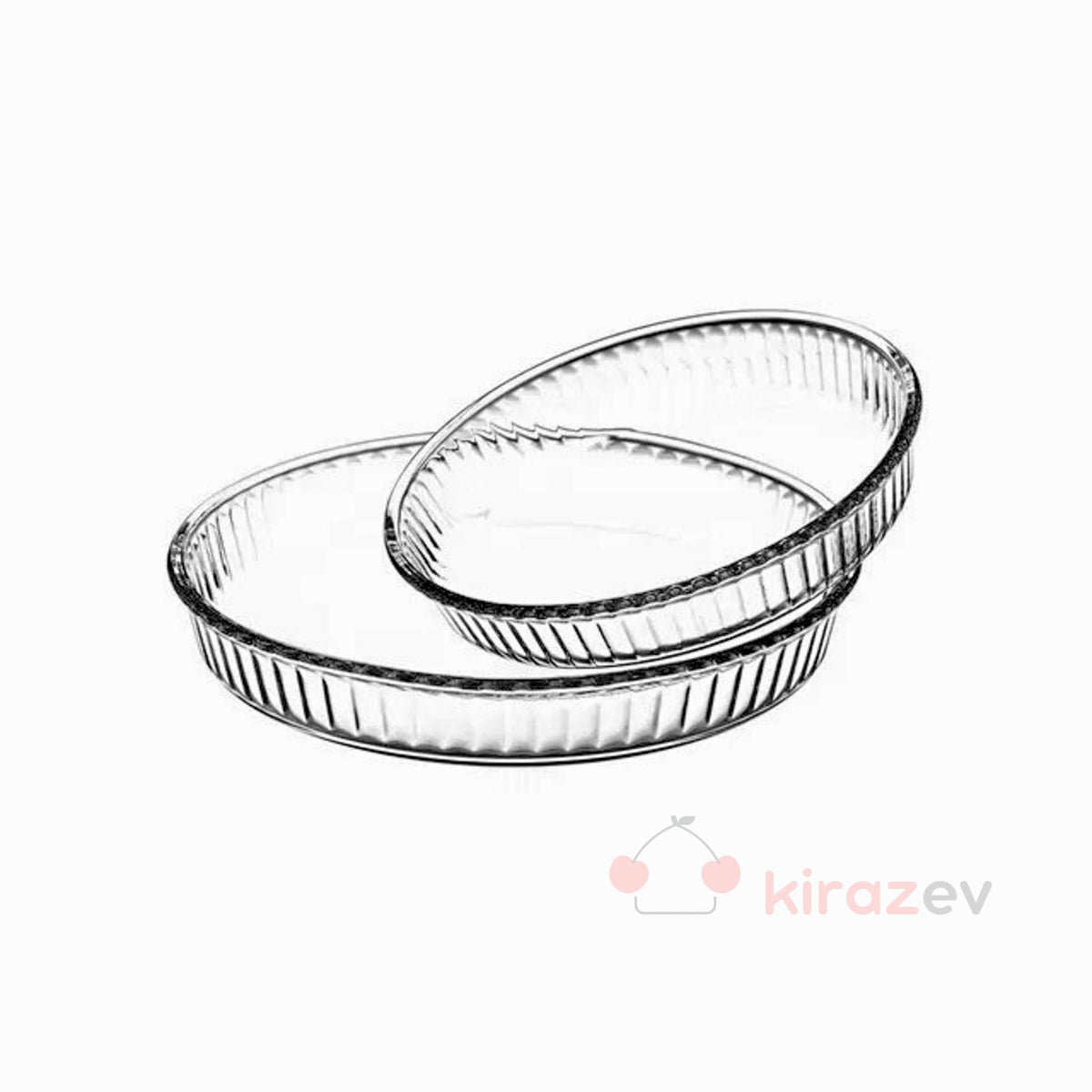 Paşabahçe Borcam Yuvarlak Fırın Kabı 2’li Set | 2950 & 1720 cc