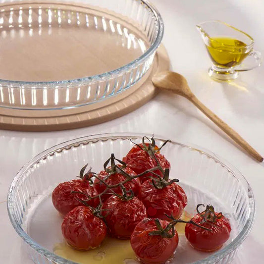 Paşabahçe Borcam Yuvarlak Fırın Kabı 2’li Set | 2950 & 1720 cc