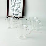 Borosilikat Kulplu Çay Bardağı 6'lı