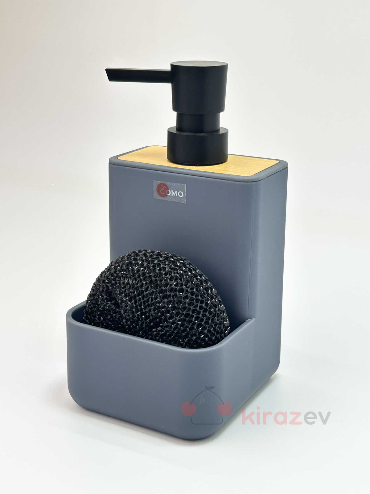 By Como Bambu Hazneli Sıvı Deterjanlık - Gri