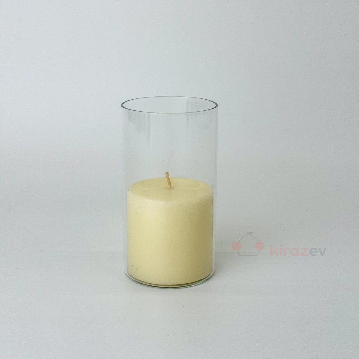 Silindir Cam Vazo & Mumluk Seti 3'lü