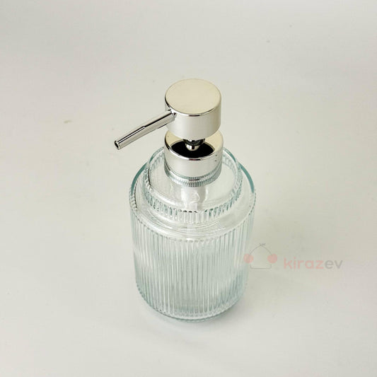 Çizgili Cam Sıvı Sabunluk